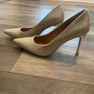 Calvin Klein Textured Beige Heels